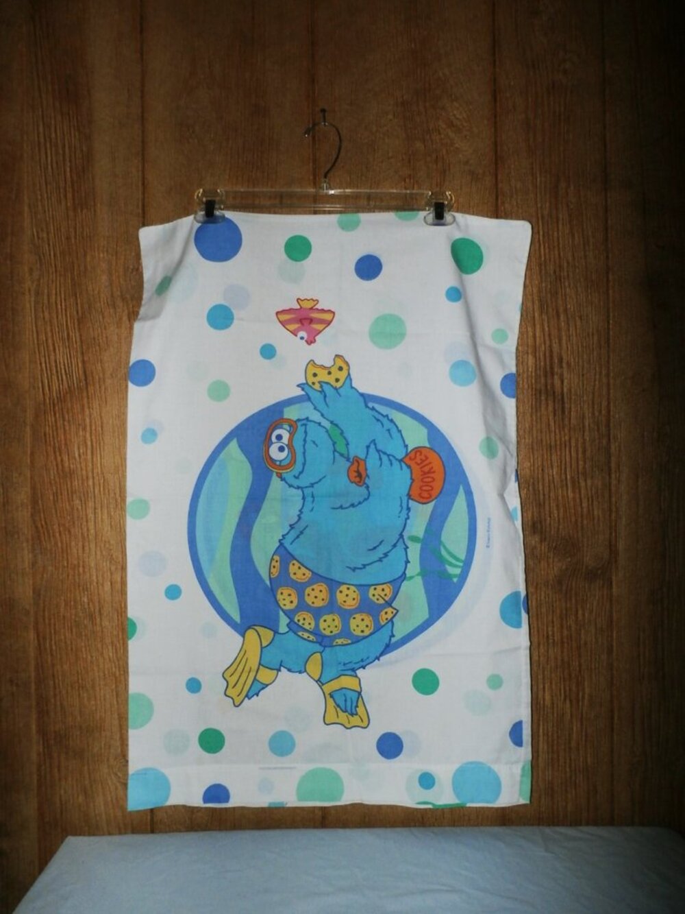 VTG SESAME STREET Double Sided Standard Pillowcase Cookie Monster / Elmo Underw